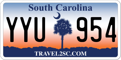 SC license plate YYU954