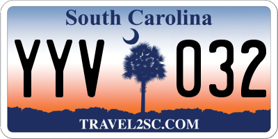 SC license plate YYV032