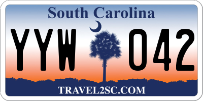 SC license plate YYW042