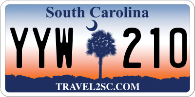 SC license plate YYW210