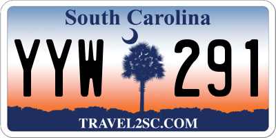 SC license plate YYW291