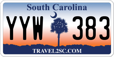 SC license plate YYW383