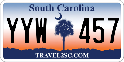 SC license plate YYW457