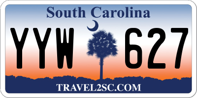 SC license plate YYW627