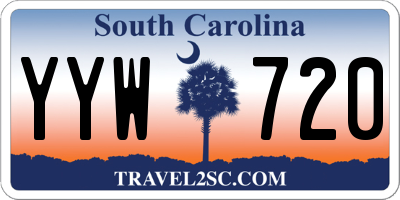 SC license plate YYW720