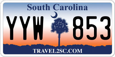 SC license plate YYW853