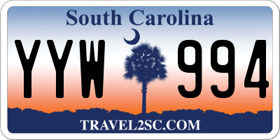 SC license plate YYW994
