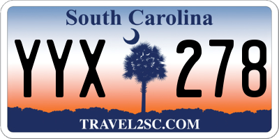 SC license plate YYX278