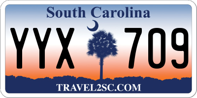 SC license plate YYX709