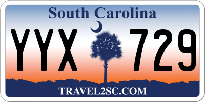 SC license plate YYX729
