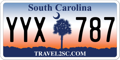 SC license plate YYX787