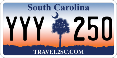 SC license plate YYY250