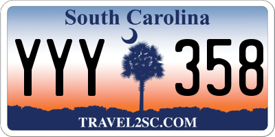 SC license plate YYY358