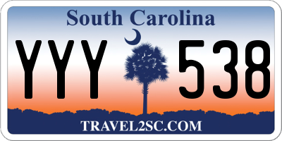SC license plate YYY538