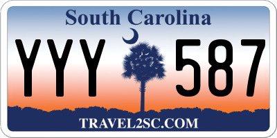 SC license plate YYY587