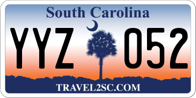 SC license plate YYZ052