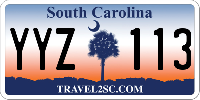 SC license plate YYZ113