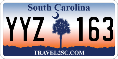 SC license plate YYZ163