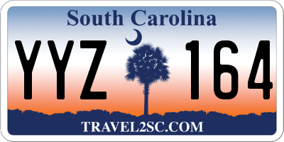 SC license plate YYZ164