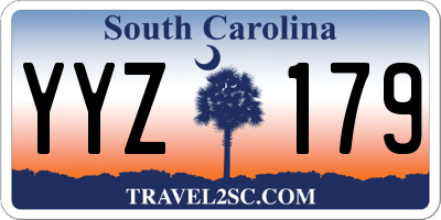 SC license plate YYZ179