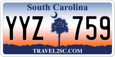 SC license plate YYZ759