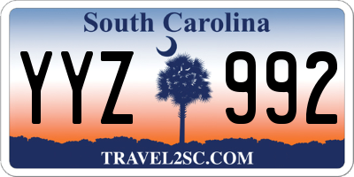SC license plate YYZ992