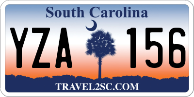 SC license plate YZA156
