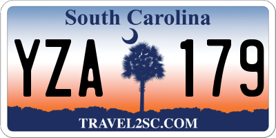 SC license plate YZA179