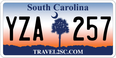 SC license plate YZA257