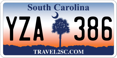 SC license plate YZA386