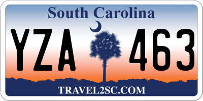 SC license plate YZA463