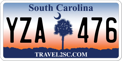 SC license plate YZA476