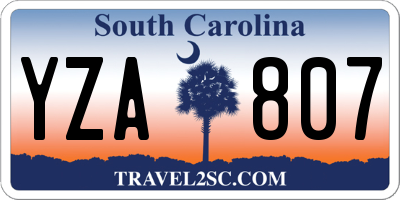 SC license plate YZA807