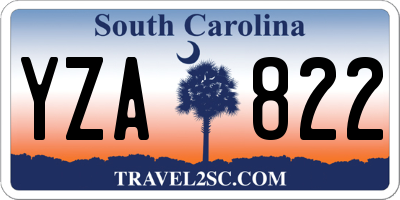 SC license plate YZA822
