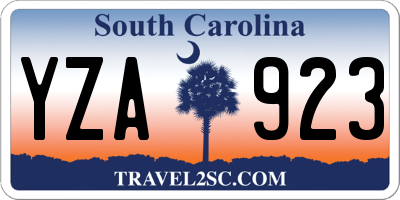 SC license plate YZA923