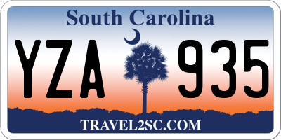 SC license plate YZA935
