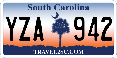 SC license plate YZA942