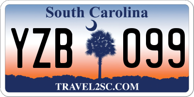 SC license plate YZB099