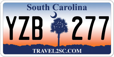 SC license plate YZB277