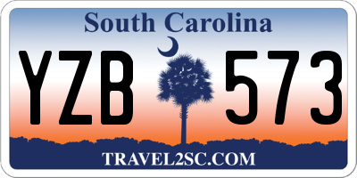 SC license plate YZB573