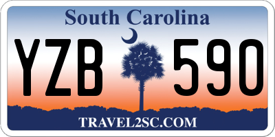 SC license plate YZB590