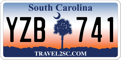SC license plate YZB741