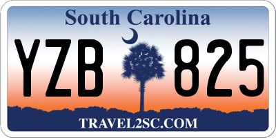 SC license plate YZB825