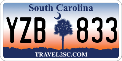 SC license plate YZB833