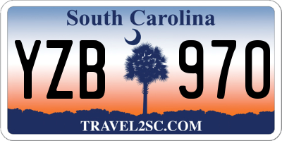 SC license plate YZB970