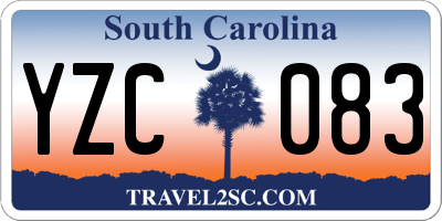 SC license plate YZC083