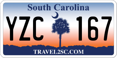 SC license plate YZC167