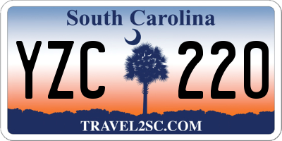 SC license plate YZC220