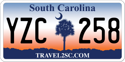 SC license plate YZC258