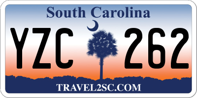 SC license plate YZC262